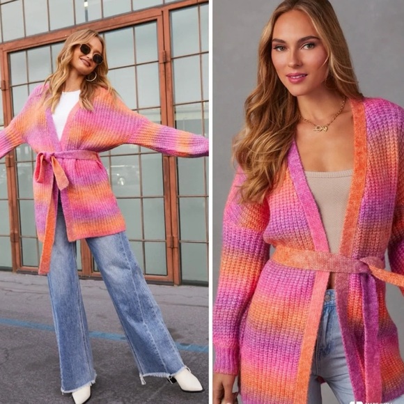 Vici Sweaters - VICI Exclusive x FATE Multi-Color Cardigan